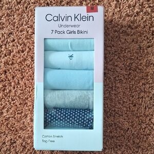 Calvin Klein Girl's Bikini Underwear -Assorted Colors/Size Medium-1 Pack⭐️⭐️